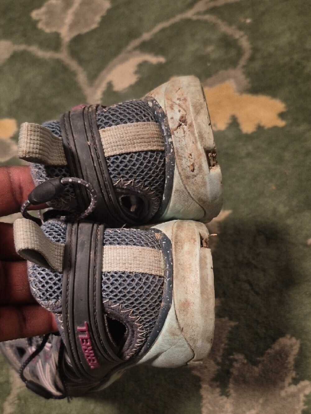 Women's Grey and Pink Athletic Sandals - Picture 4 of 9